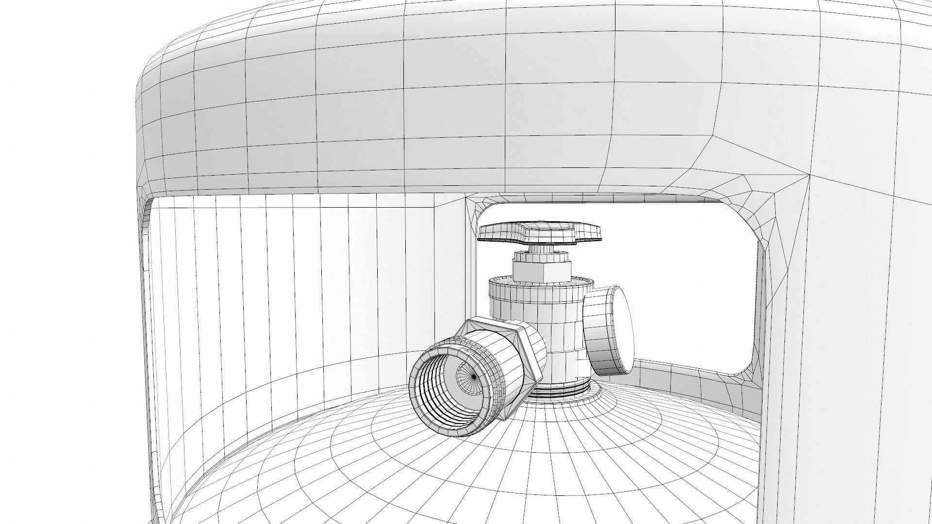 Gas Cylinder Low-poly 3D model_10