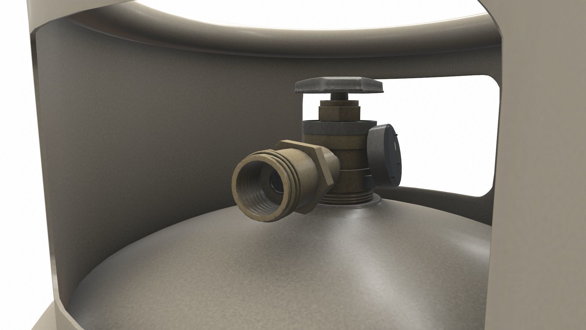 Gas Cylinder Low-poly 3D model_6