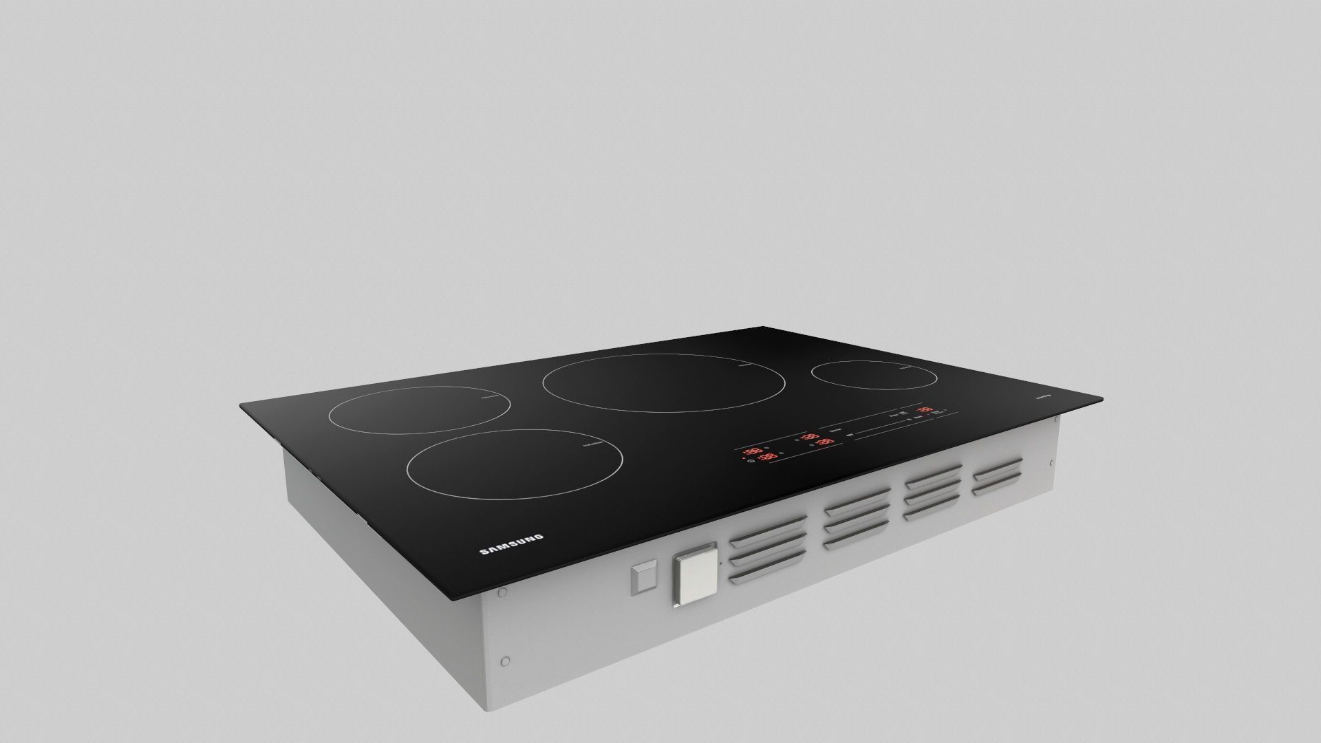 Black Induction Low-poly 3D model_6