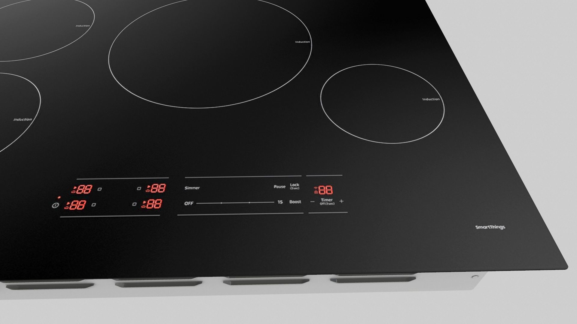 Black Induction Low-poly 3D model_8