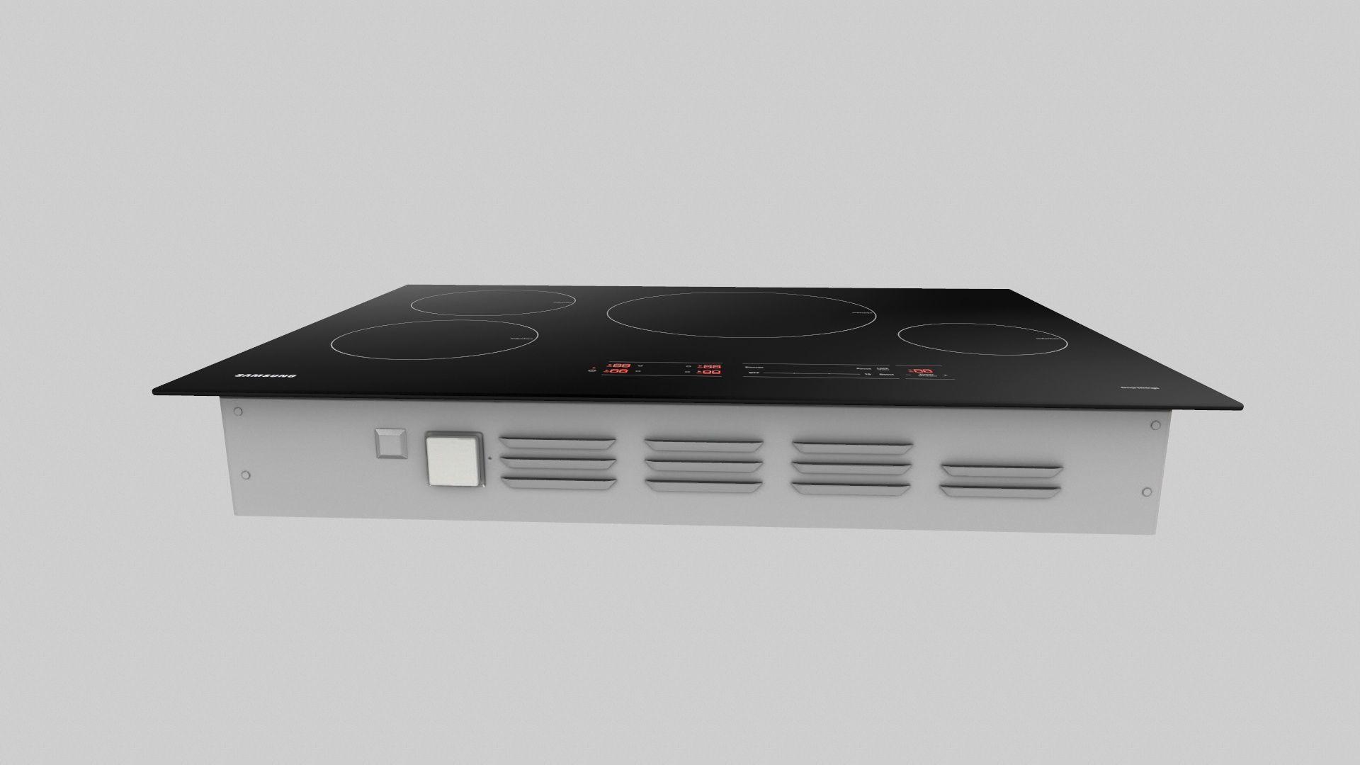 Black Induction Low-poly 3D model_2