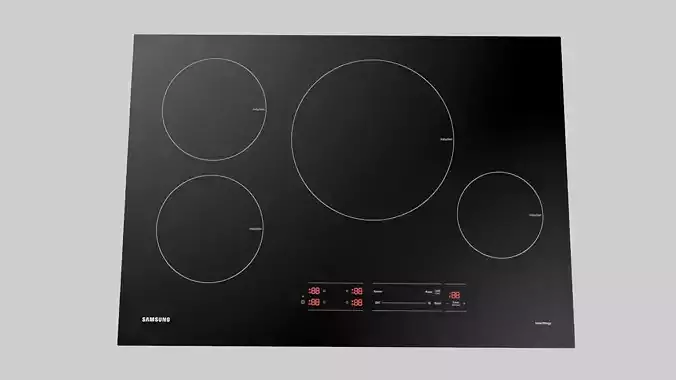 Black Induction Low-poly 3D model