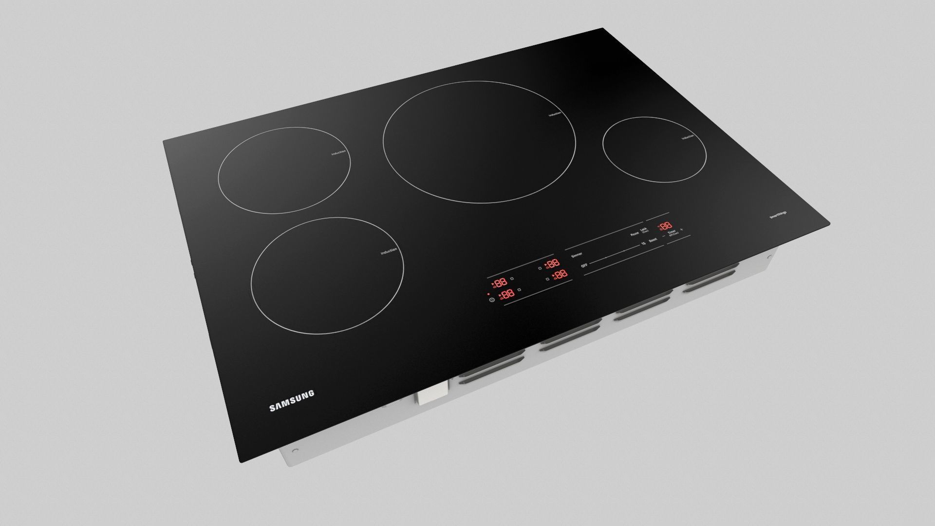 Black Induction Low-poly 3D model_7