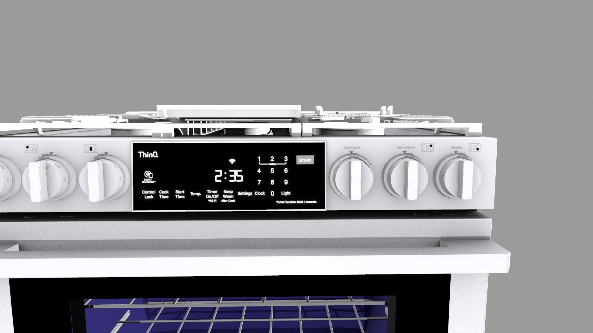 LG Introduces Air Fry and Oven Low-poly 3D model_9