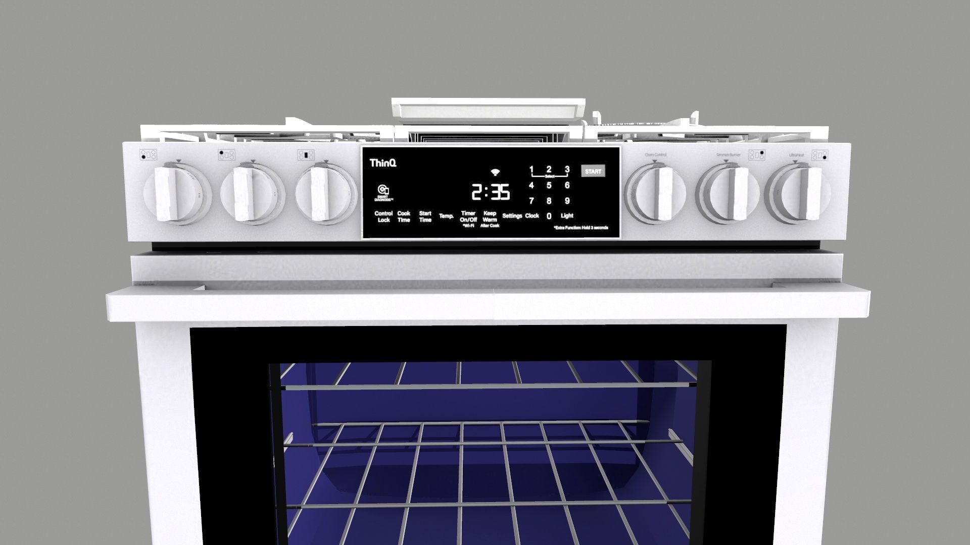 LG Introduces Air Fry and Oven Low-poly 3D model_7