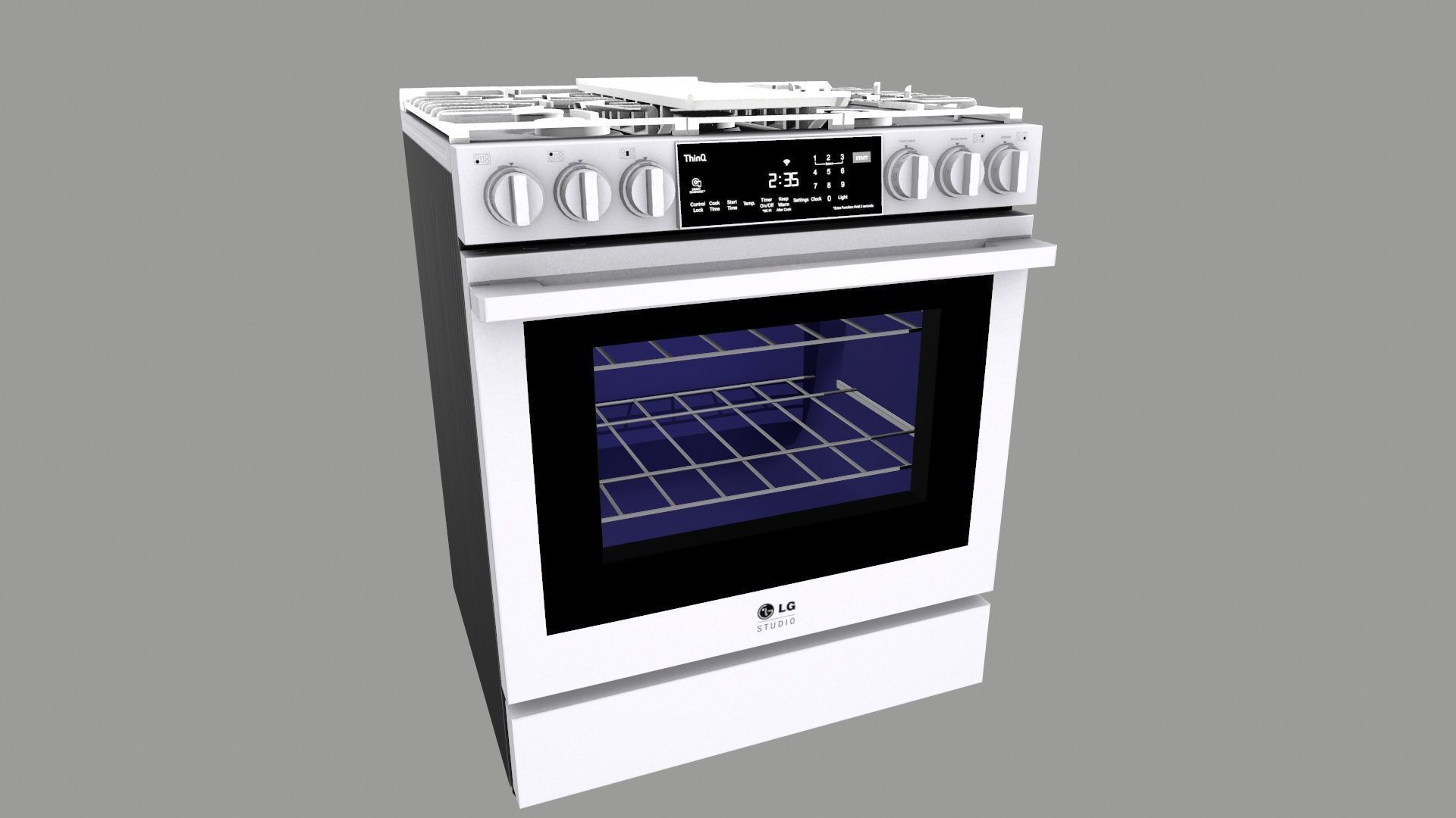 LG Introduces Air Fry and Oven Low-poly 3D model_6