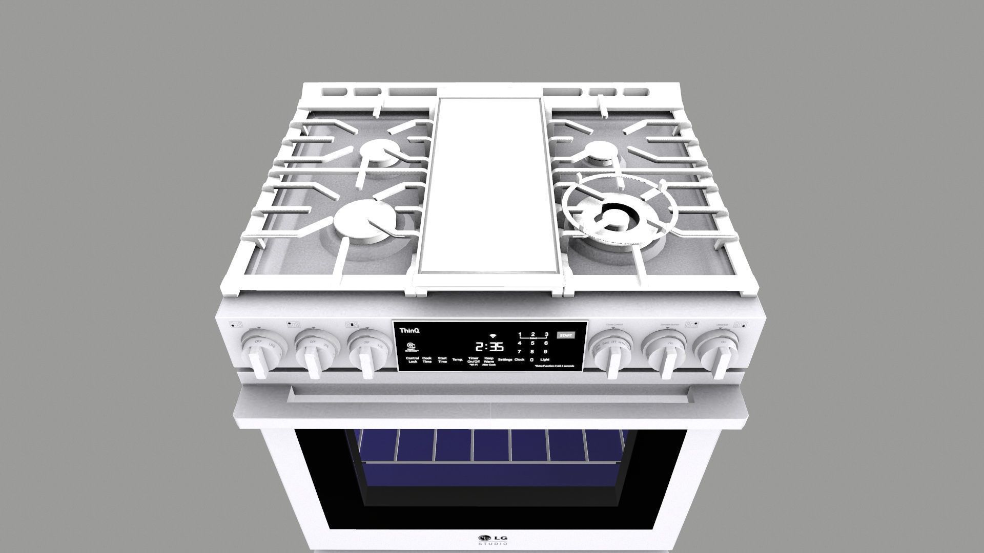 LG Introduces Air Fry and Oven Low-poly 3D model_12