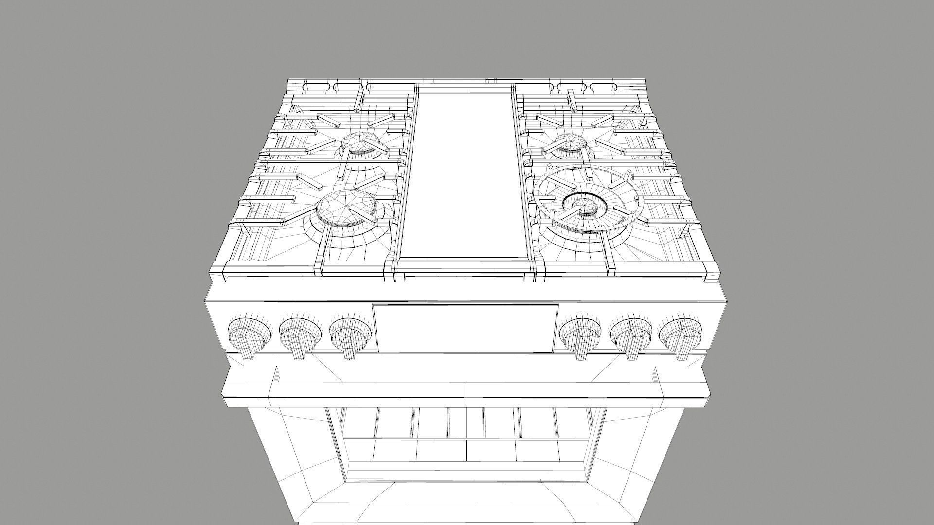 LG Introduces Air Fry and Oven Low-poly 3D model_13