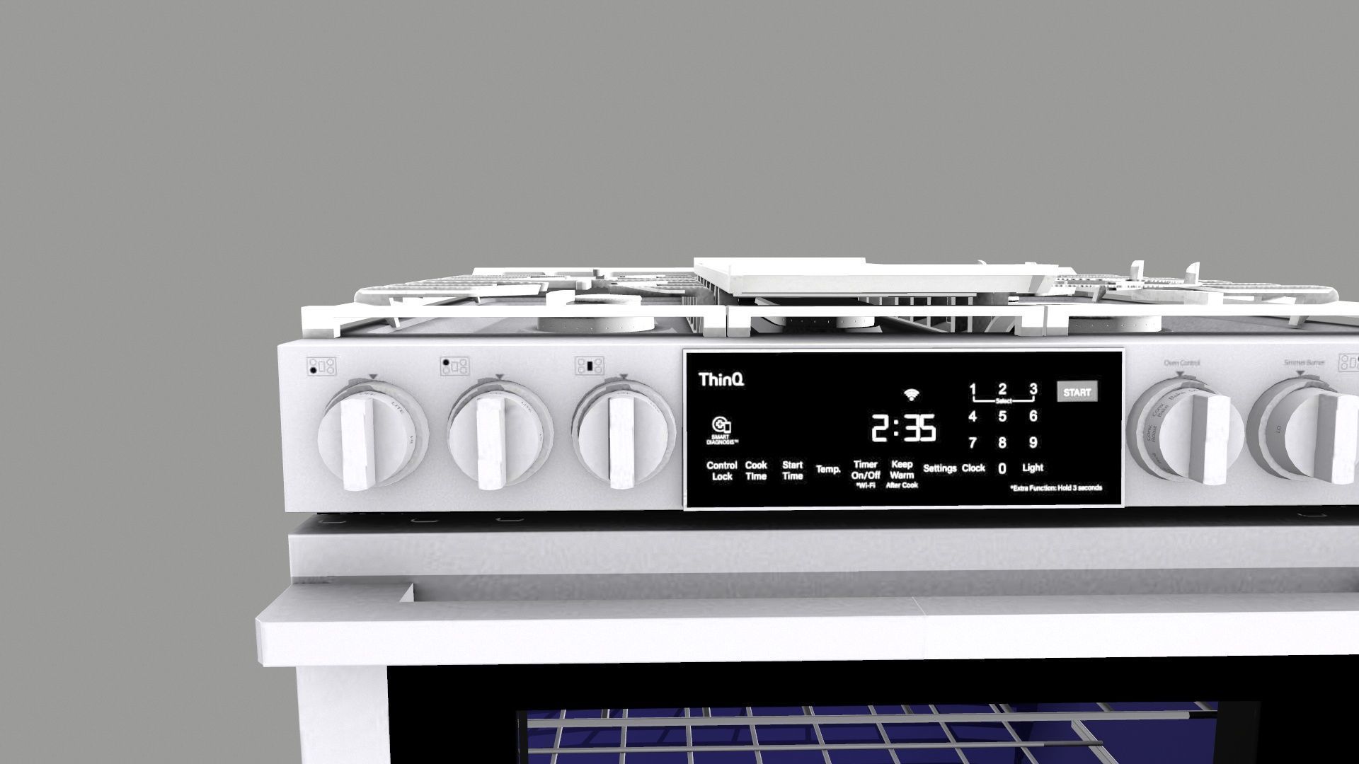 LG Introduces Air Fry and Oven Low-poly 3D model_10