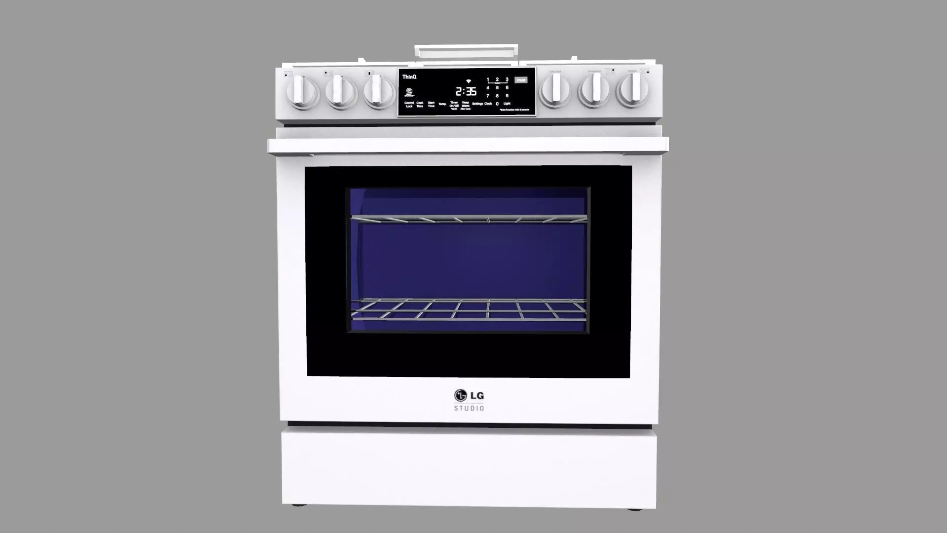 LG Introduces Air Fry and Oven Low-poly 3D model_0