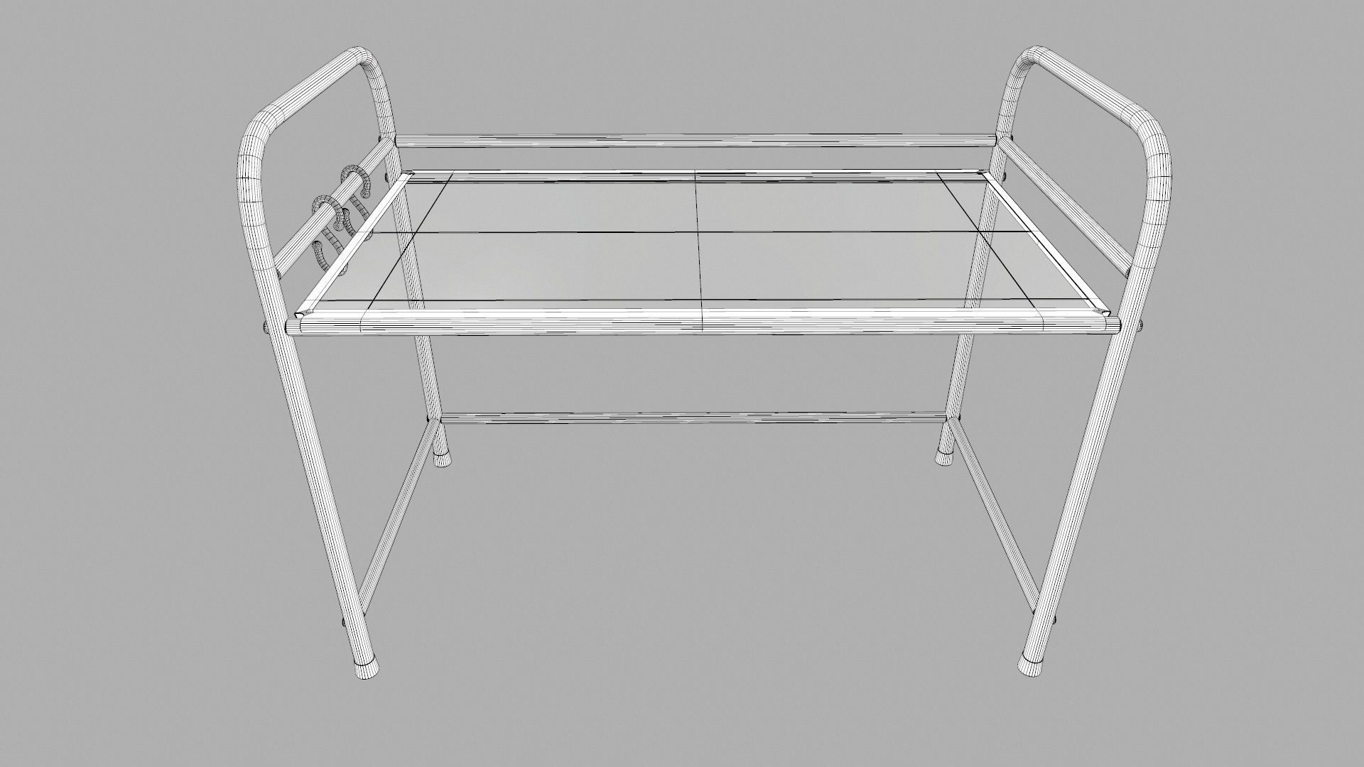 Glass Table Low-poly 3D model_10