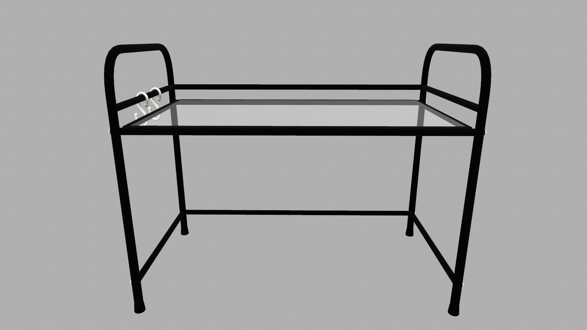 Glass Table Low-poly 3D model_5