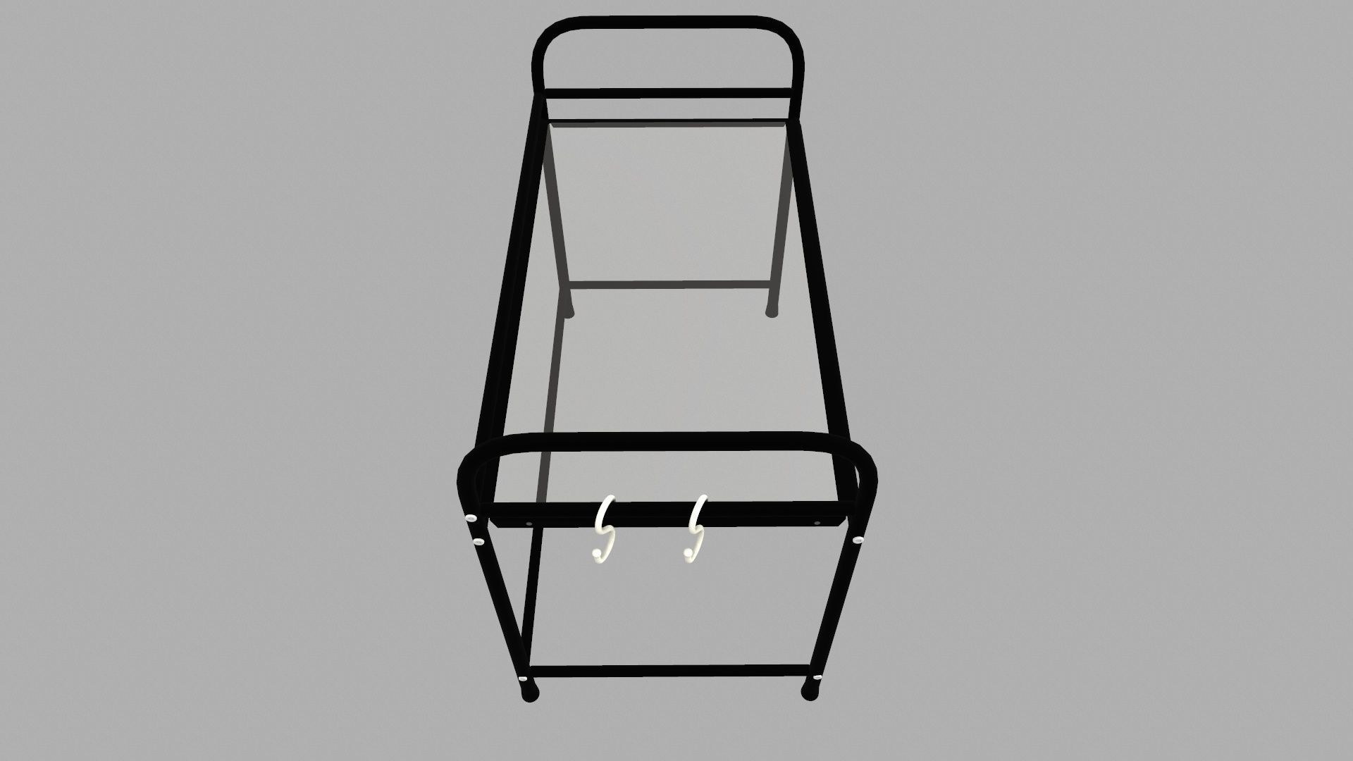 Glass Table Low-poly 3D model_7