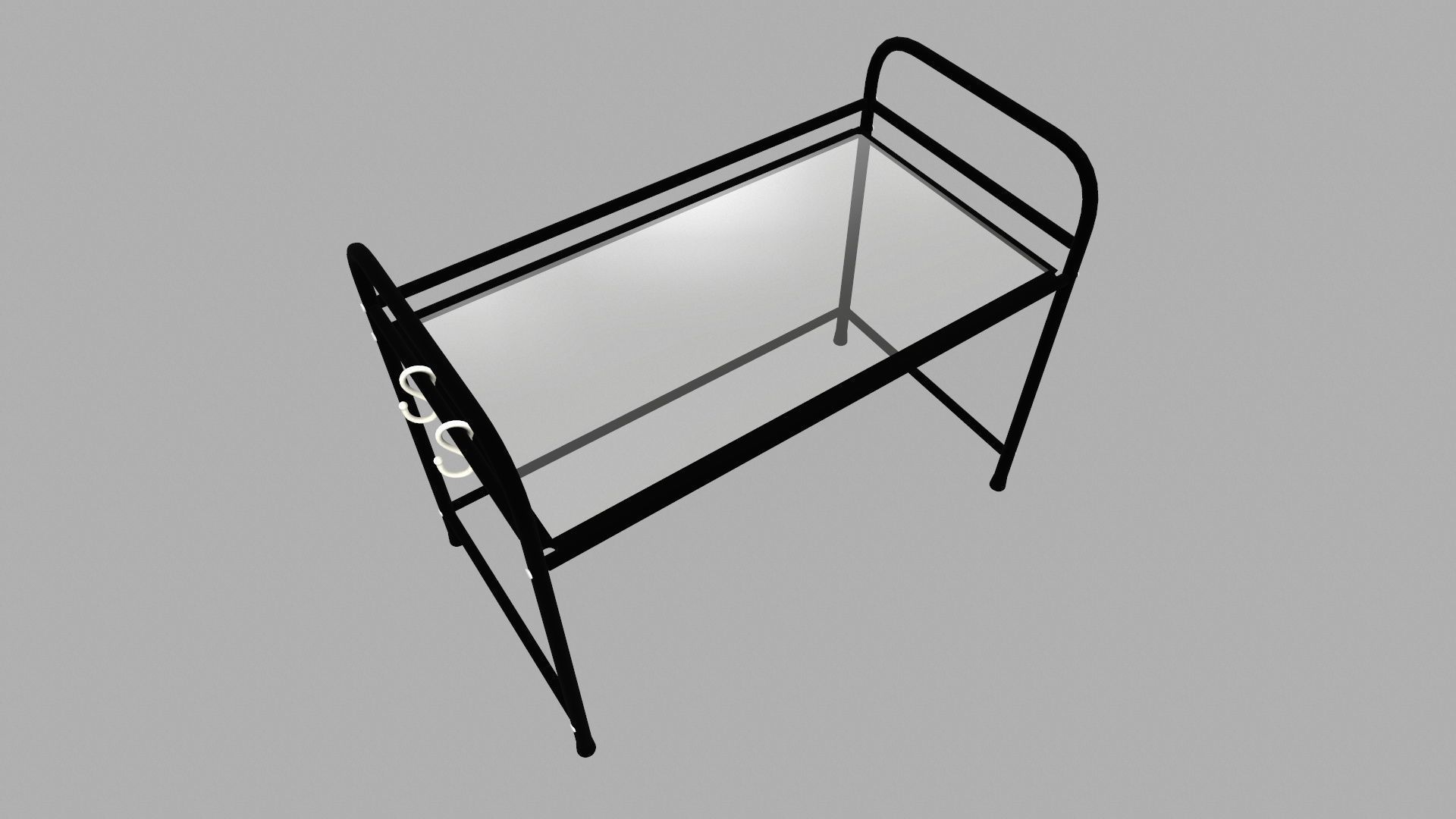Glass Table Low-poly 3D model_8