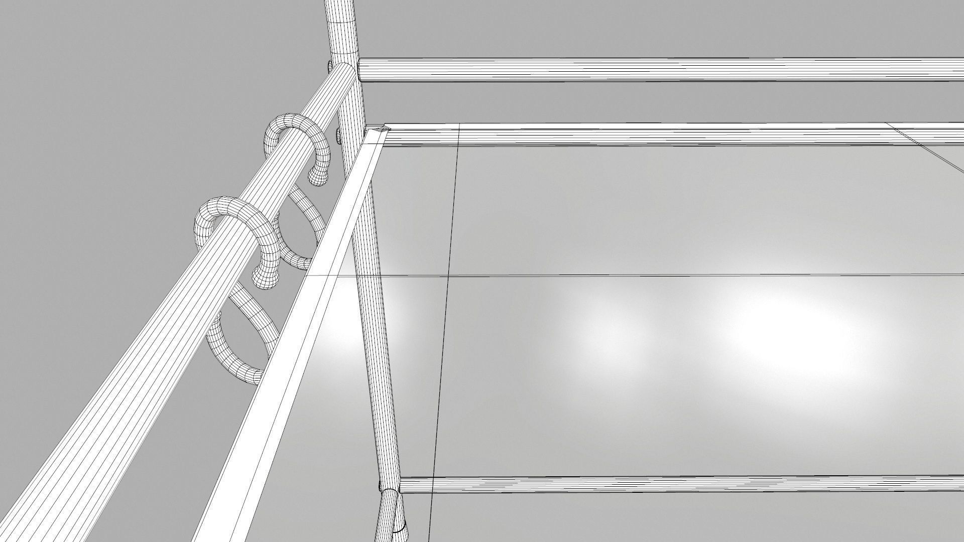 Glass Table Low-poly 3D model_11