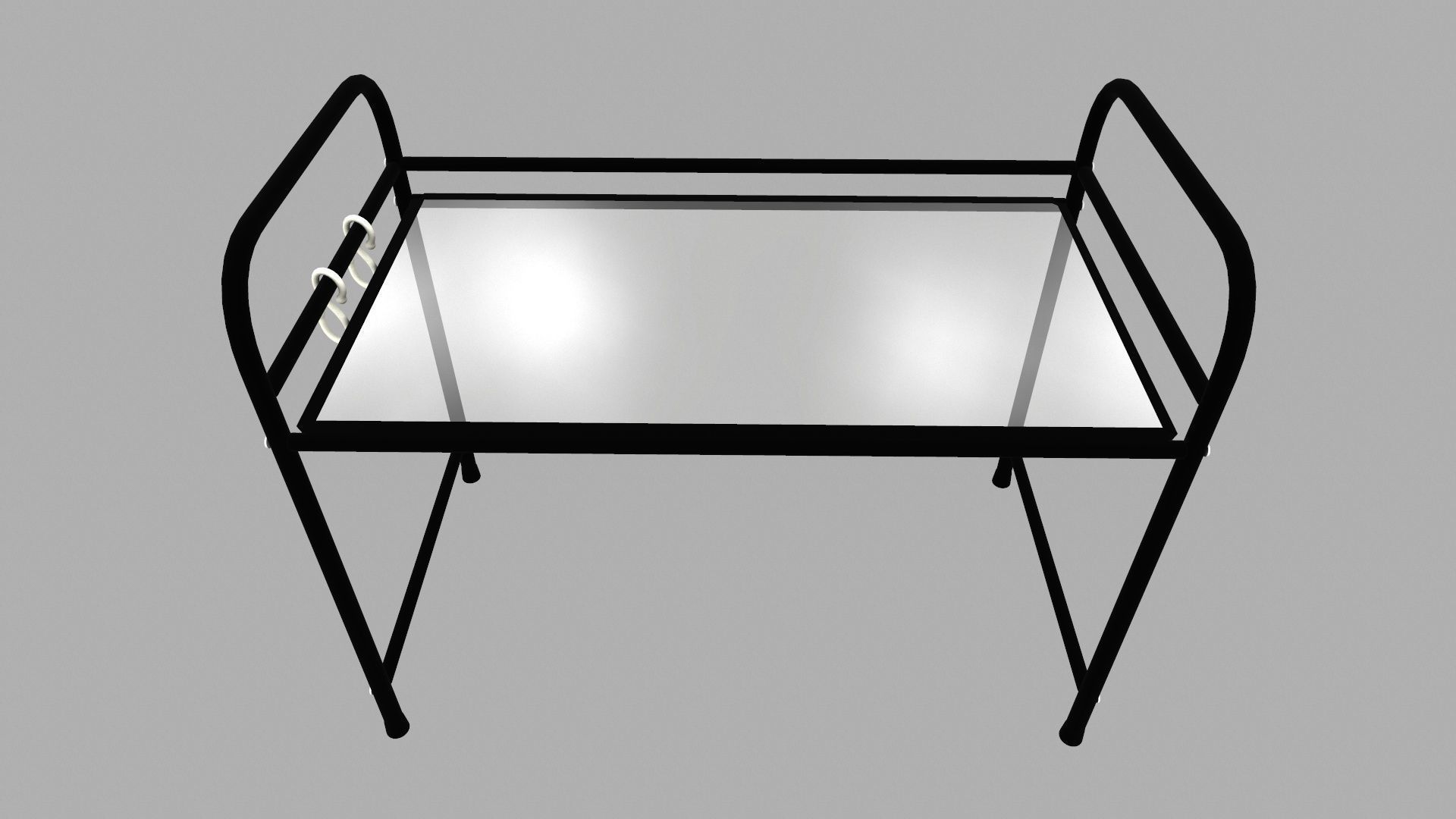 Glass Table Low-poly 3D model_4