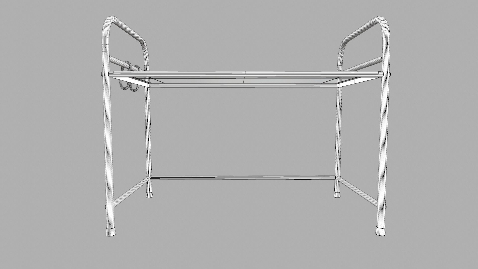 Glass Table Low-poly 3D model_9