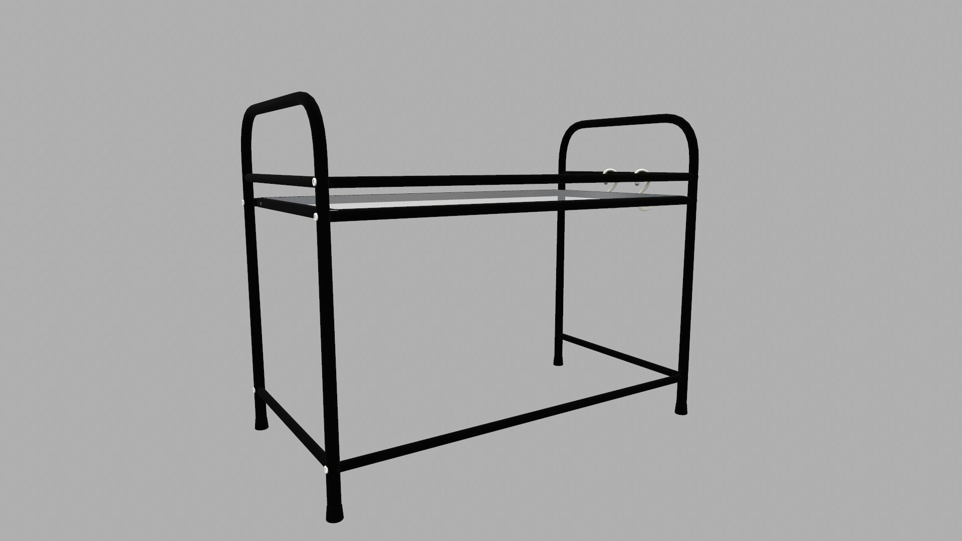 Glass Table Low-poly 3D model_3