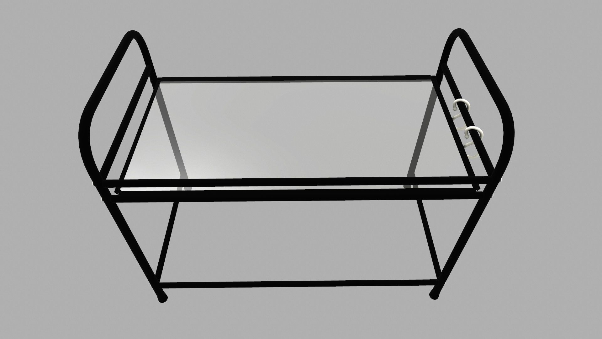Glass Table Low-poly 3D model_2