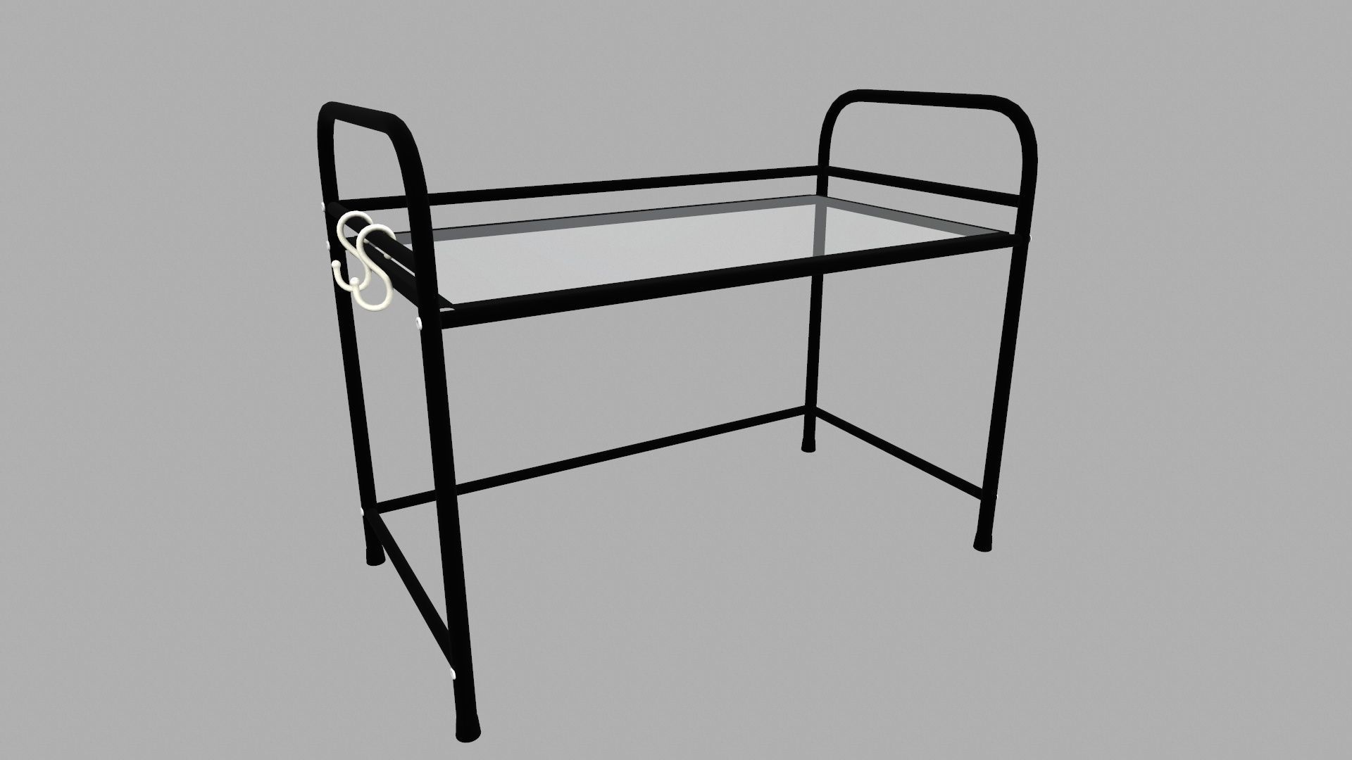 Glass Table Low-poly 3D model_6