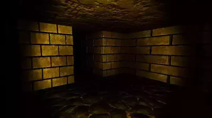  Horror Underground Maze Modular Level Pack 3D model