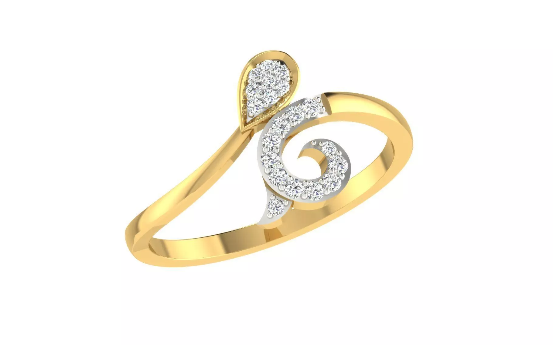 Women Ring Render 3dm STL OBJ FBX Details 3D print model