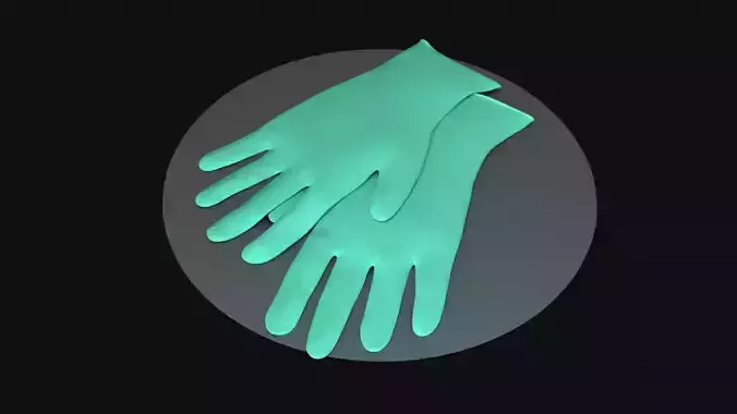 Medical latex gloves 3D model