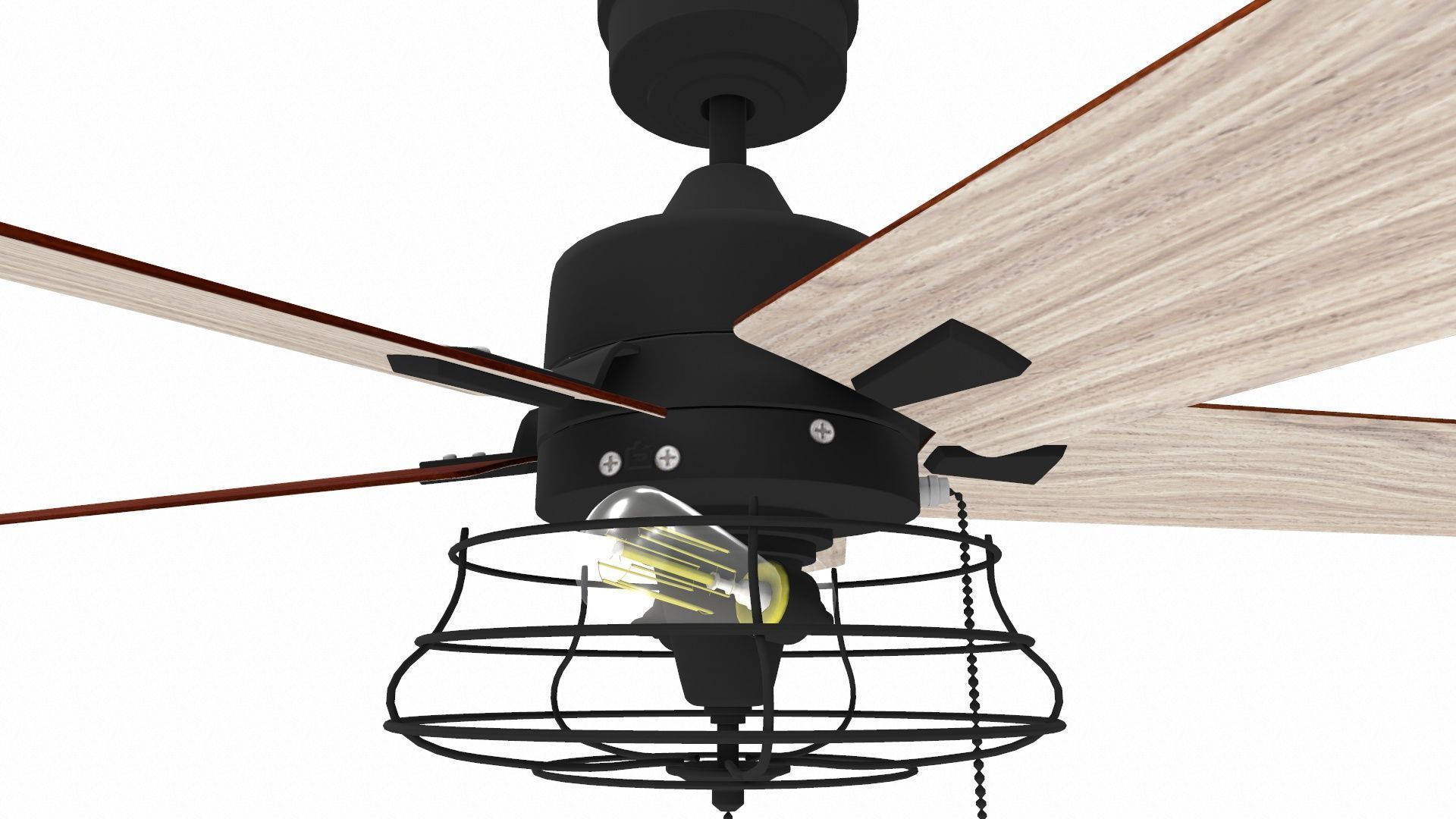 Modern Ceiling Fan Low-poly 3D model_6