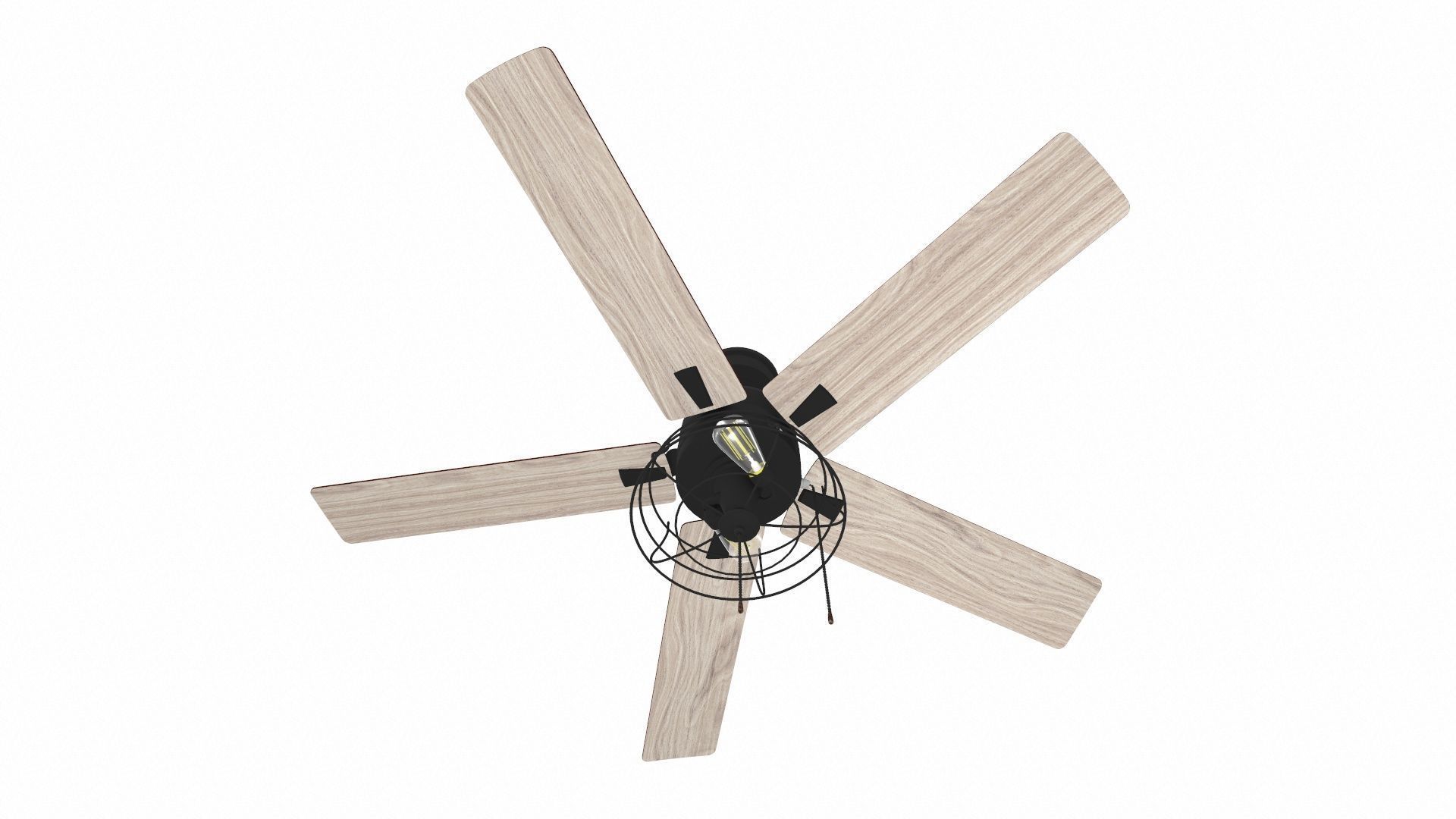 Modern Ceiling Fan Low-poly 3D model_3