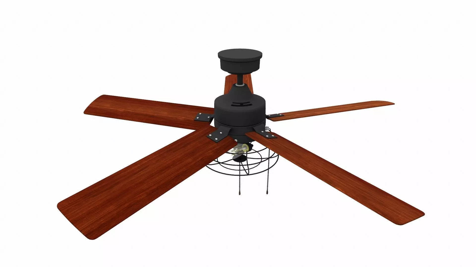 Modern Ceiling Fan Low-poly 3D model_0