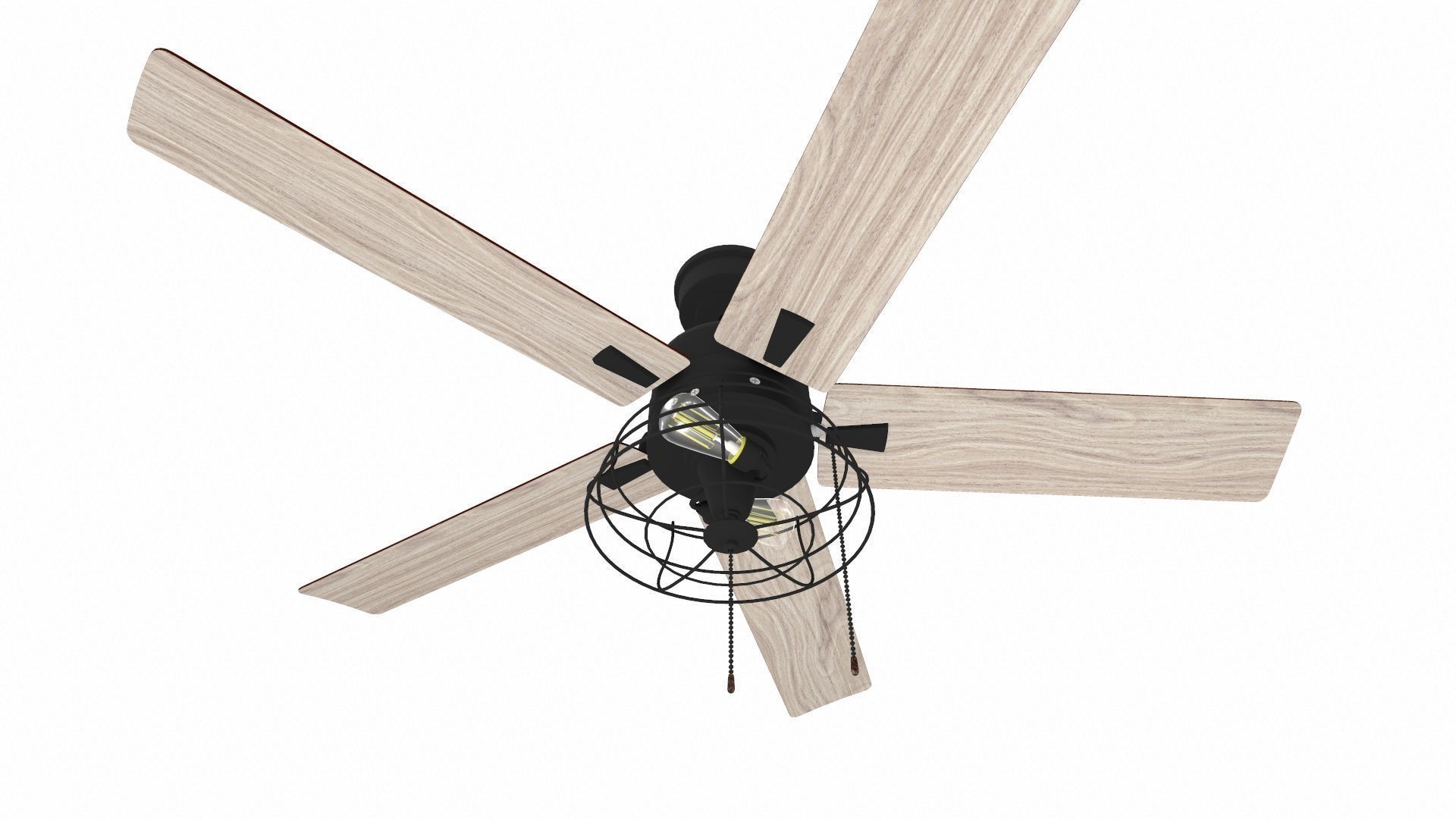 Modern Ceiling Fan Low-poly 3D model_8