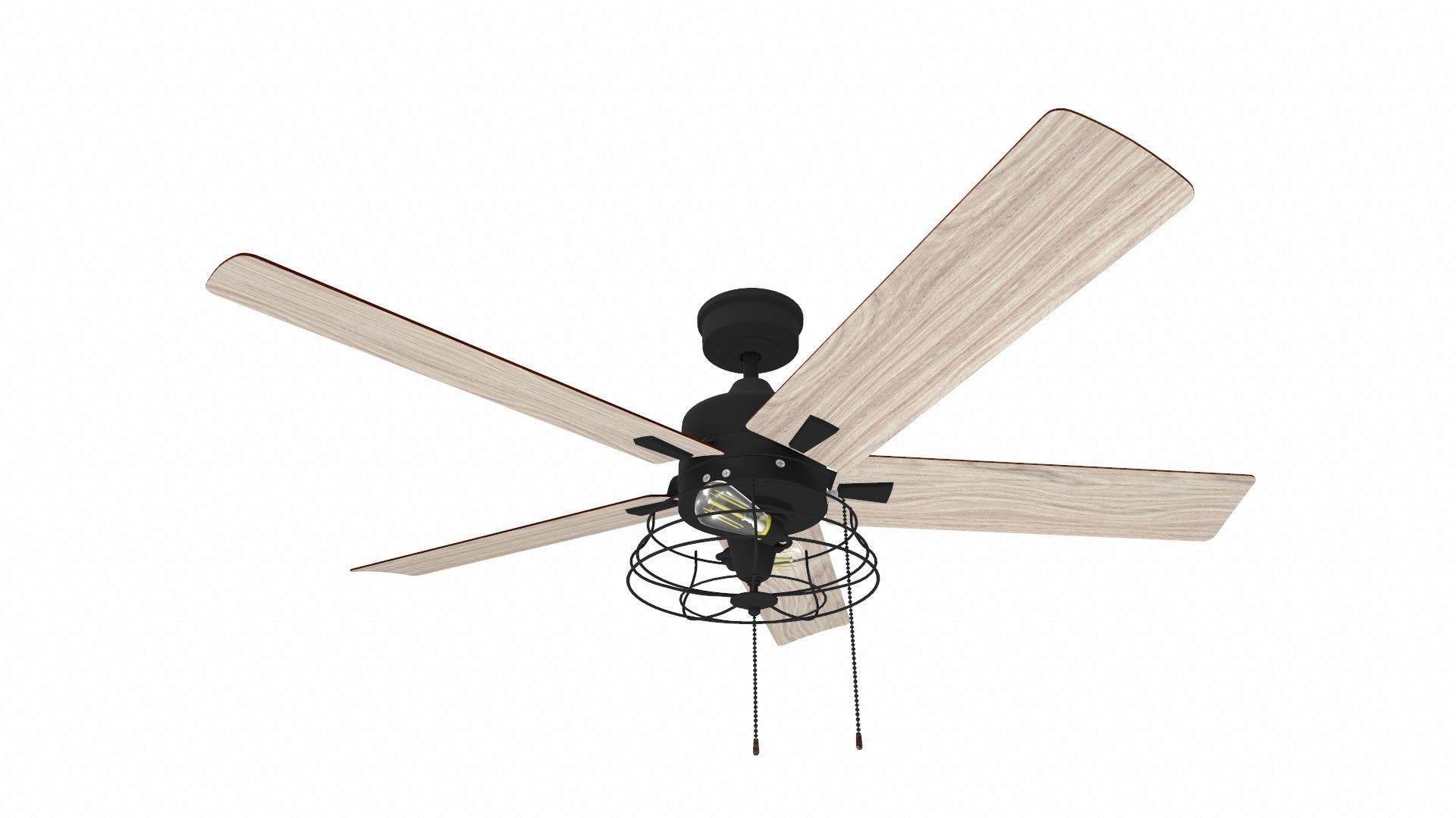 Modern Ceiling Fan Low-poly 3D model_2