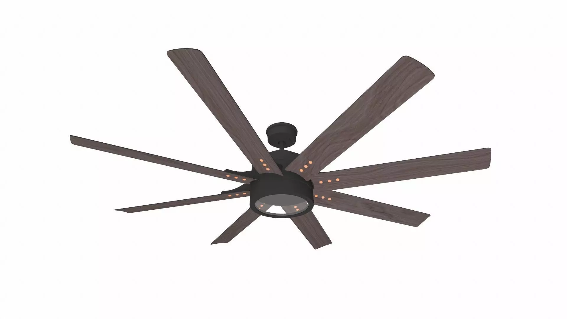 Modern Ceiling Fan Low-poly 3D model_0