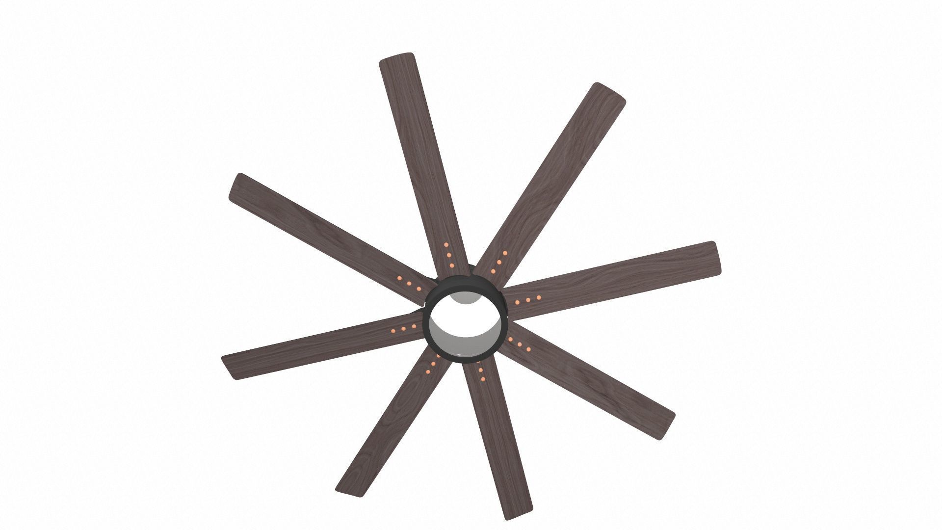 Modern Ceiling Fan Low-poly 3D model_2