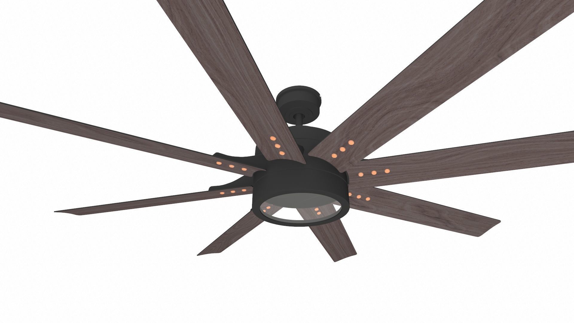 Modern Ceiling Fan Low-poly 3D model_7