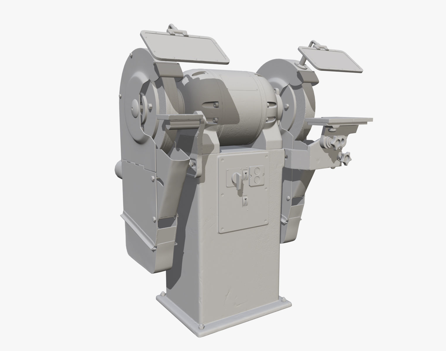 Bench Grinder Low-poly 3D model_12