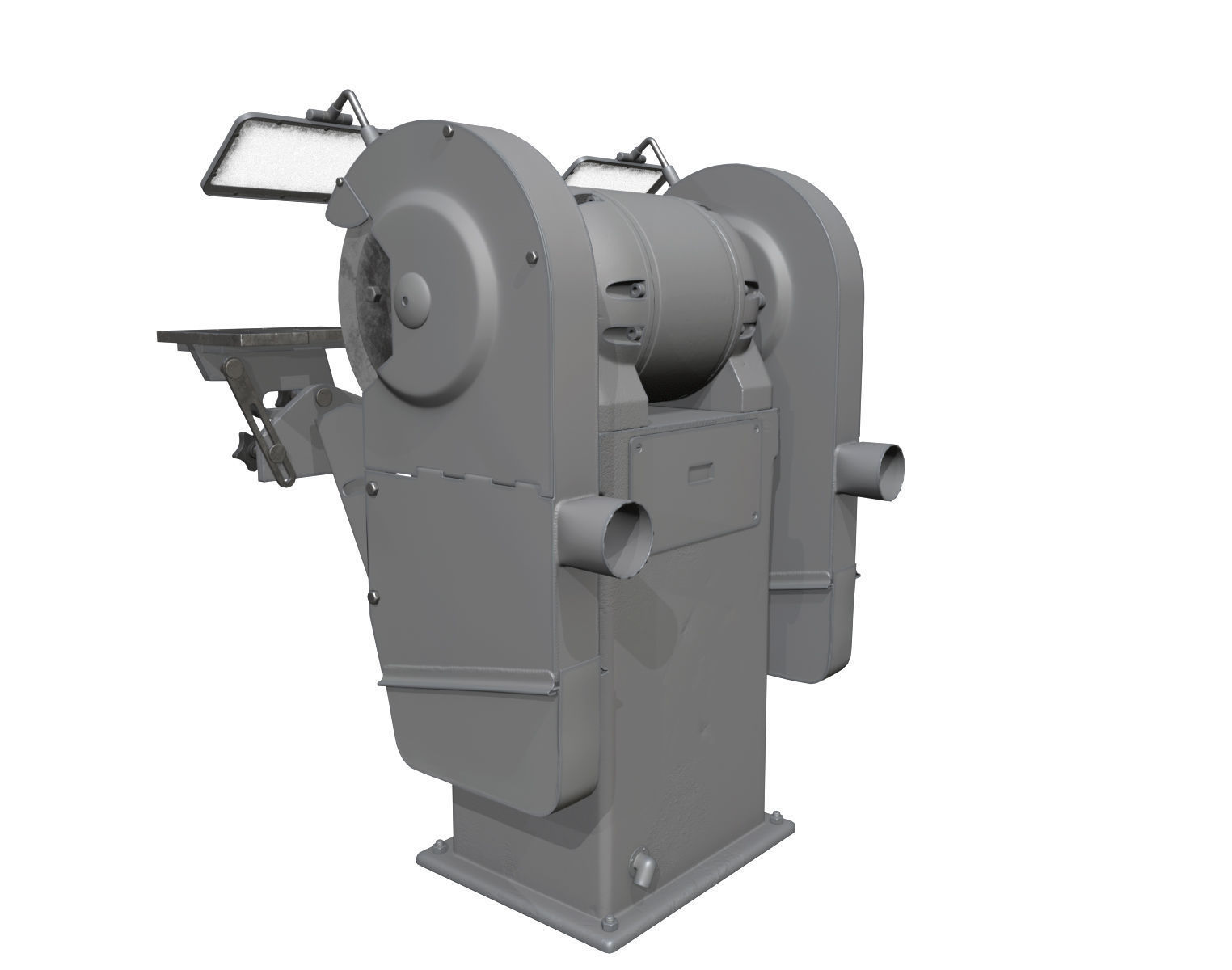 Bench Grinder Low-poly 3D model_10