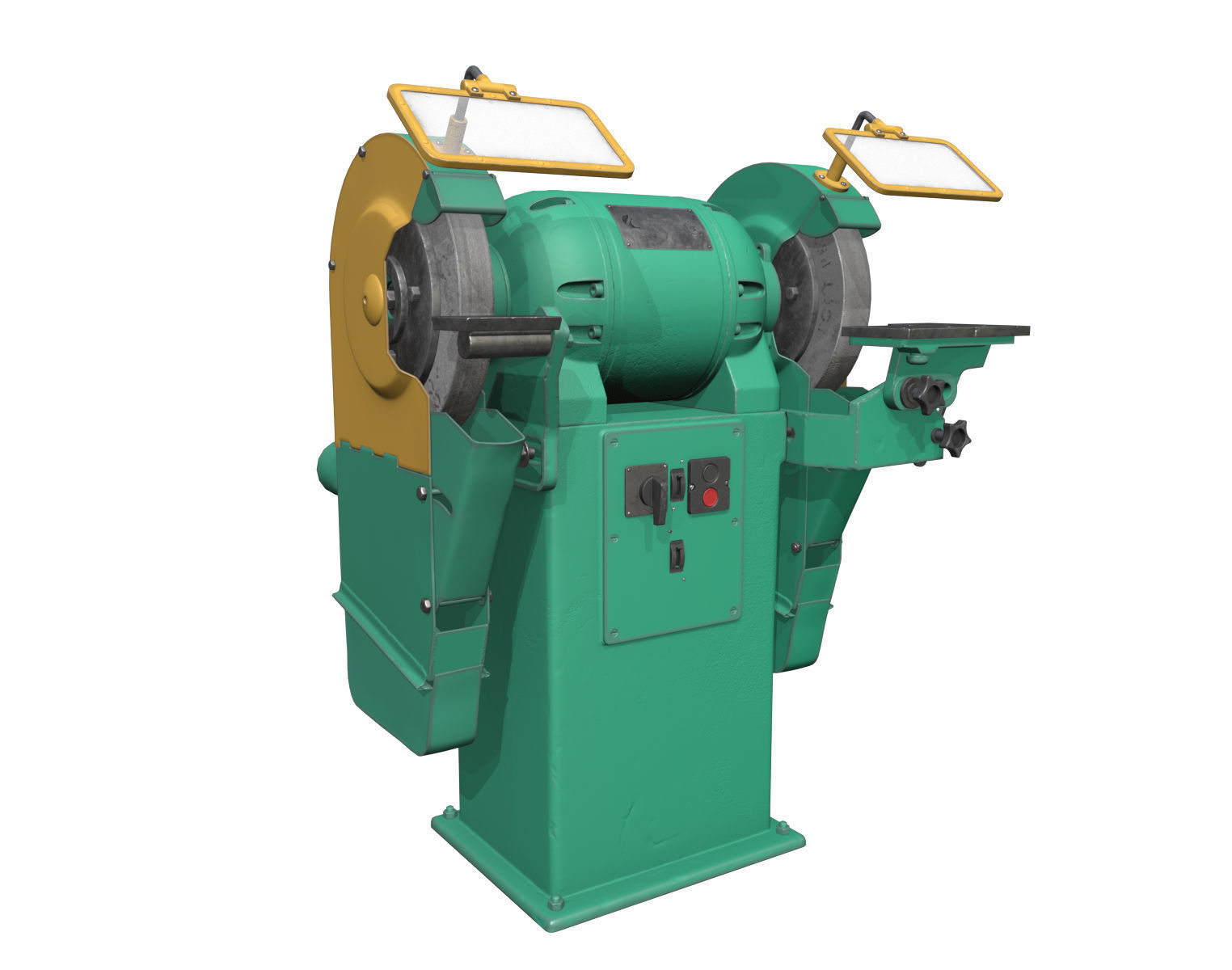 Bench Grinder Low-poly 3D model_7