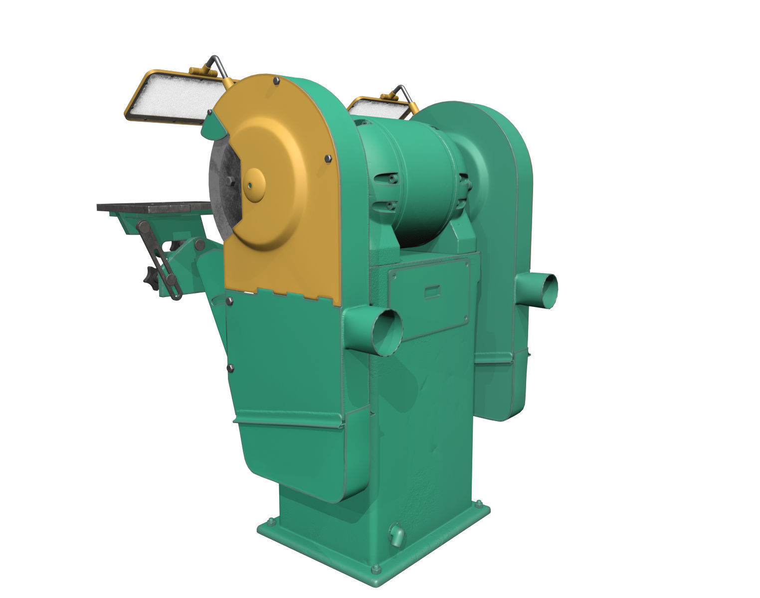 Bench Grinder Low-poly 3D model_8