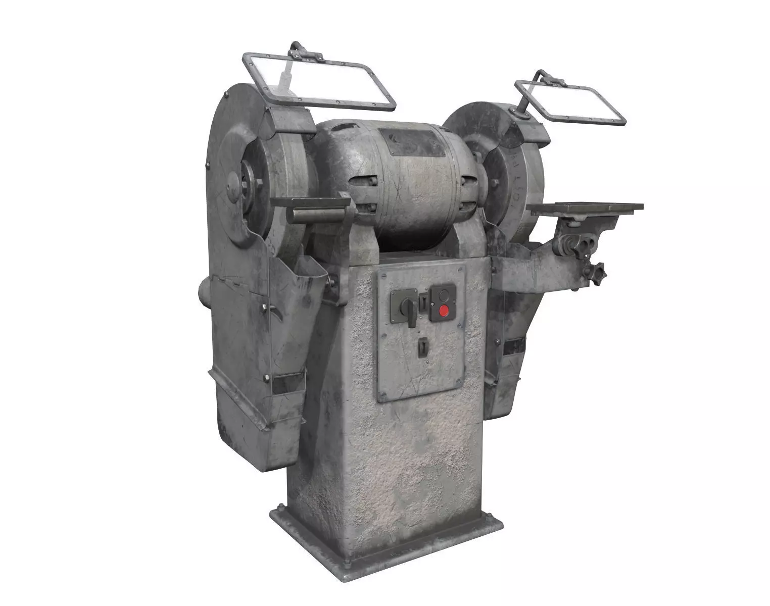 Bench Grinder Low-poly 3D model_0