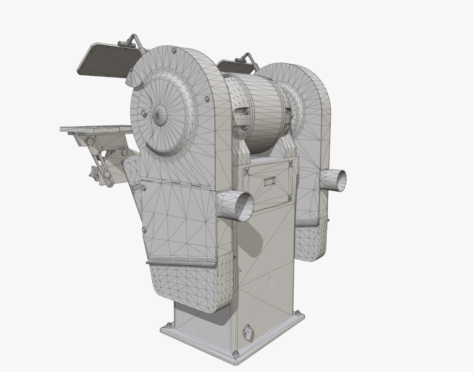 Bench Grinder Low-poly 3D model_14