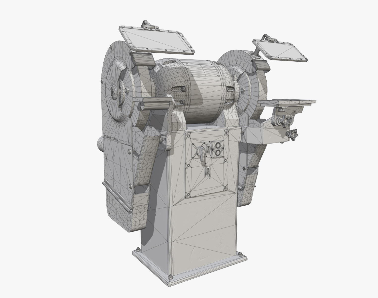 Bench Grinder Low-poly 3D model_13