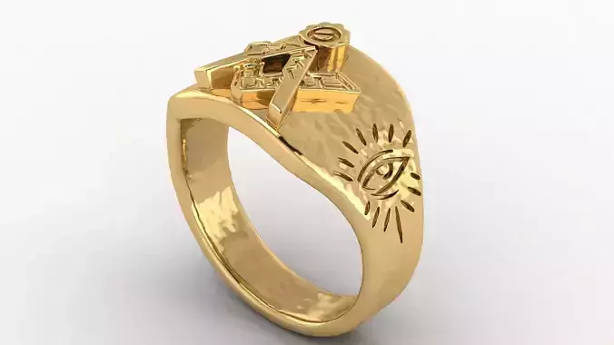 Freemasons Antique Ring  3D print model