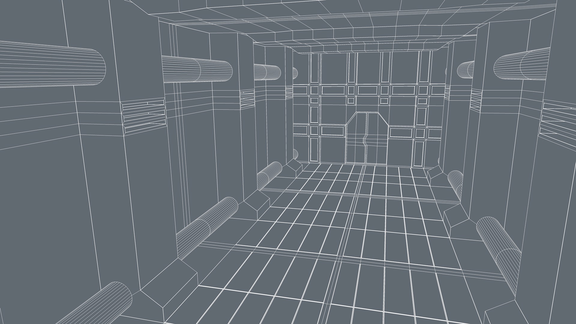 Hallway Interior 3D model_13