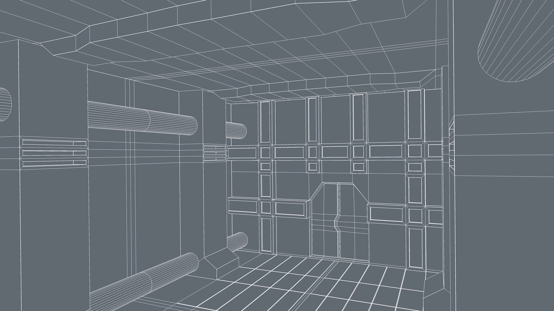 Hallway Interior 3D model_12