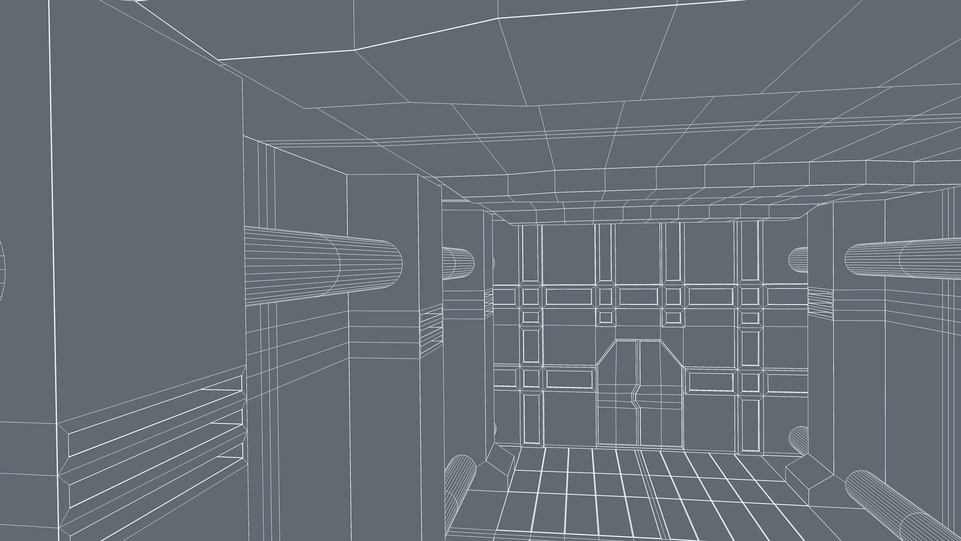 Hallway Interior 3D model_10