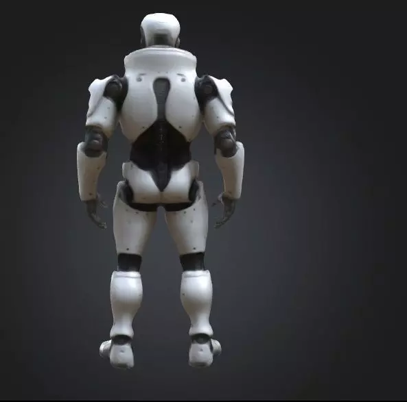 Ultra-Realistic Male Humanoid Robot Sci-Fi Game Asset Low-poly 3D model_0