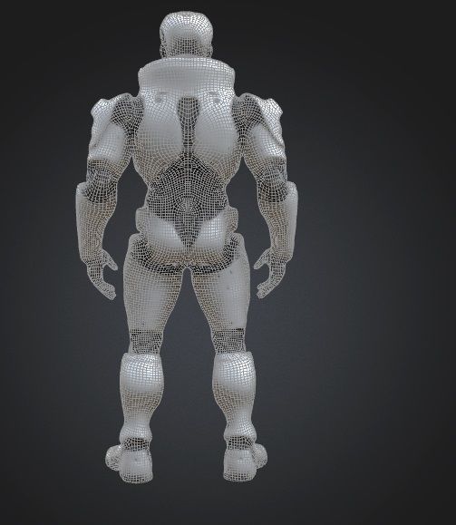 Ultra-Realistic Male Humanoid Robot Sci-Fi Game Asset Low-poly 3D model_1