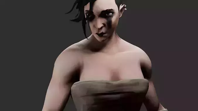 Vi Model Half Gothic Vi Arcane Stylized Female Model