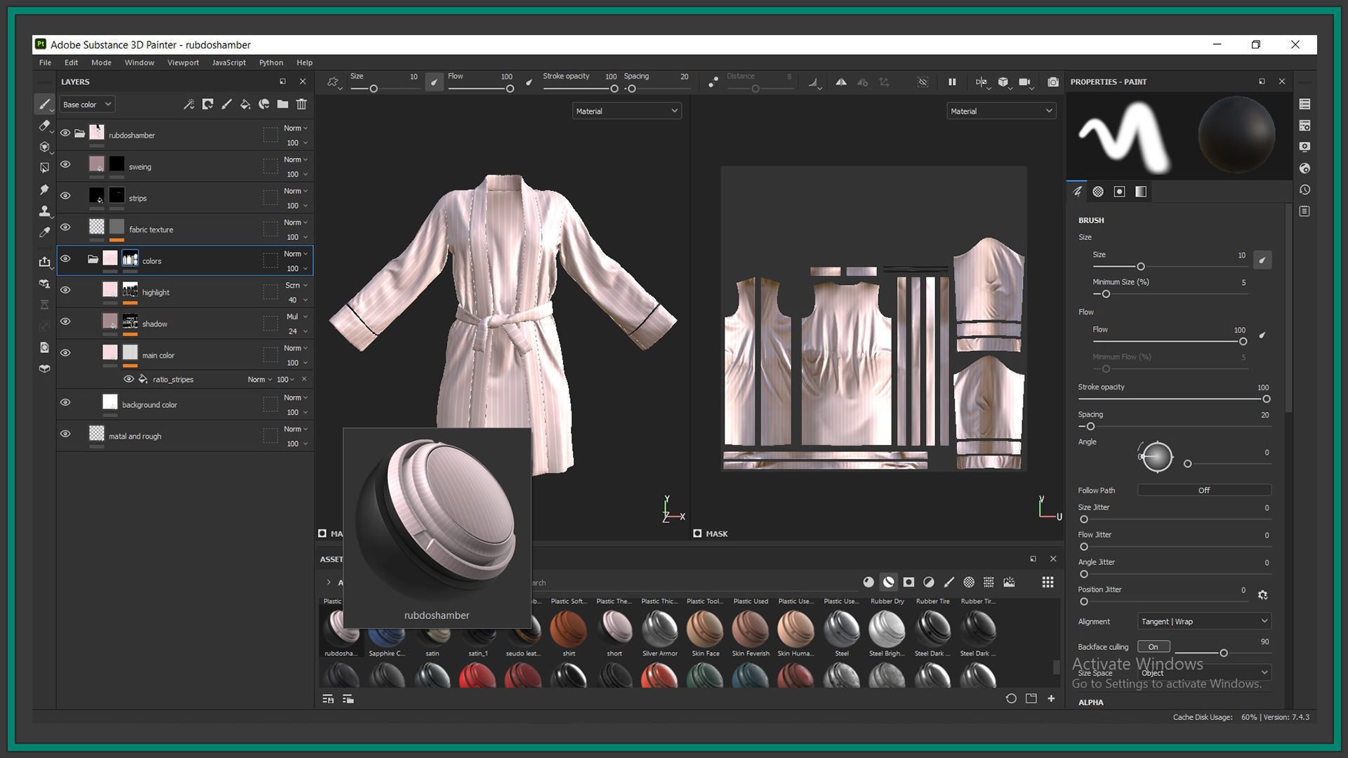 10 pieces female pajamas with texture and smart material 3D model_12